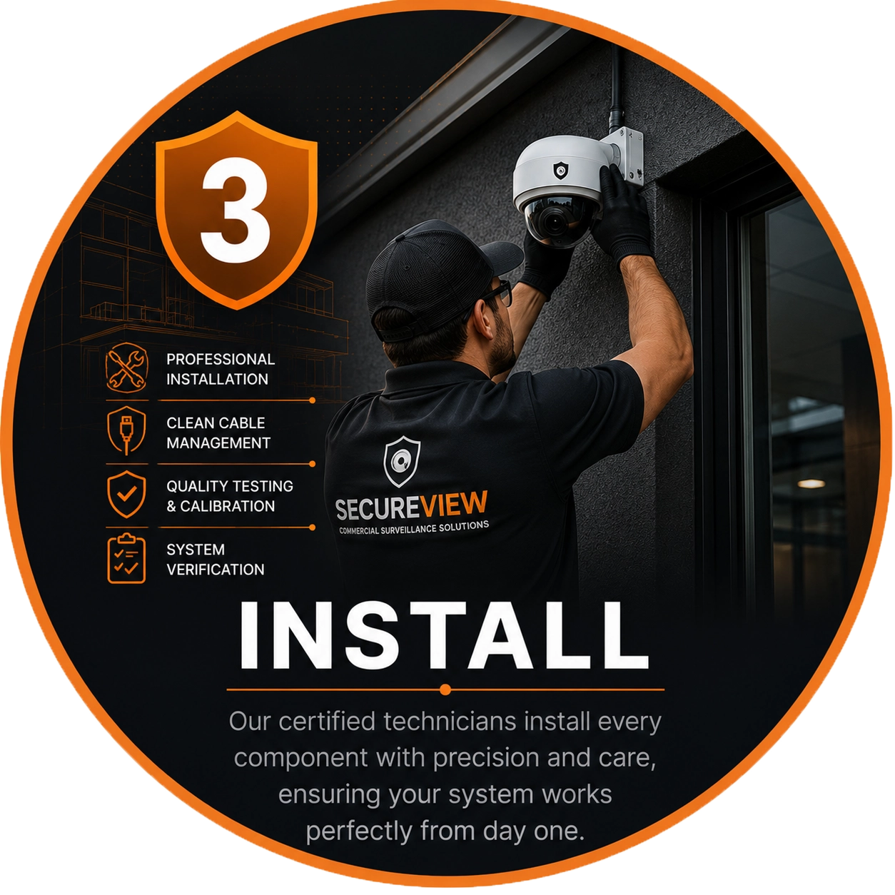 Paso del Método de Protección SecureView 3: Instalación