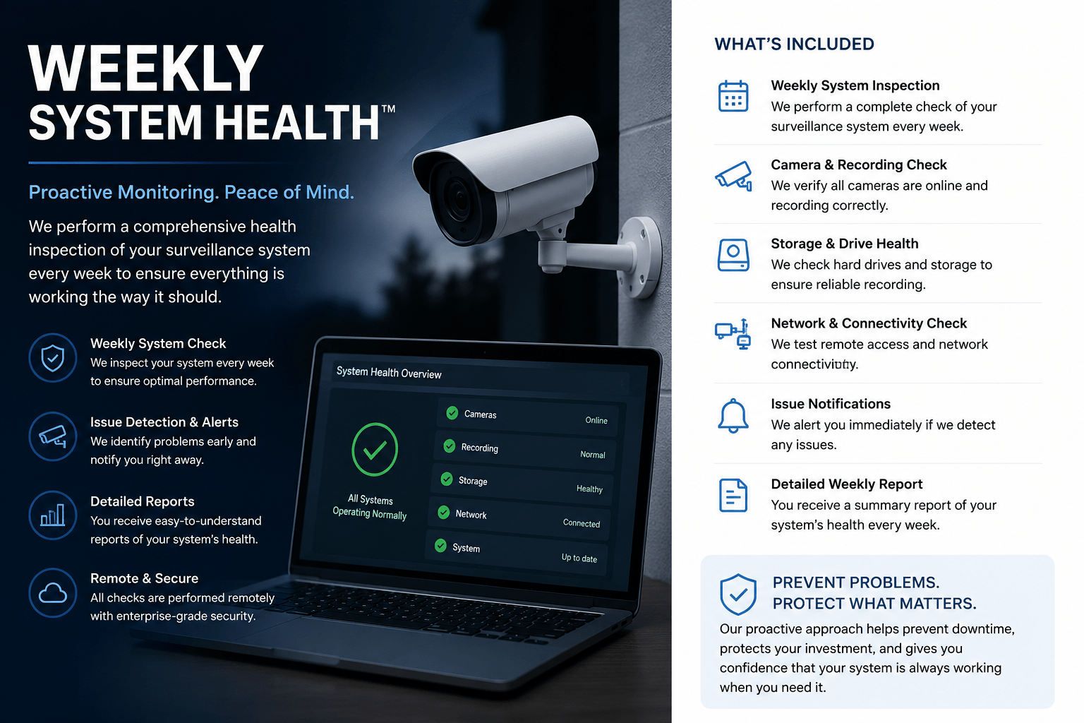 Weekly Security Camera Maintenance